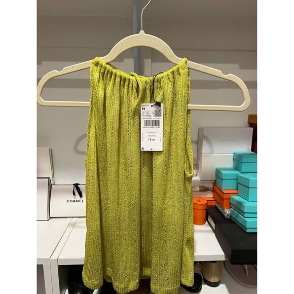 Mango bright Green halter top medium NWT - Picture 1 of 3